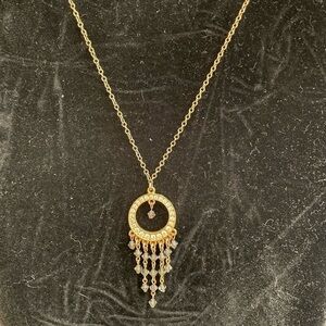 Tommassini circle & chain drop necklace